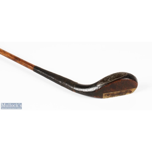 96 - J Thomson dark stained beech wood longnose driver c1895 - head measures 4.75 x 1.75