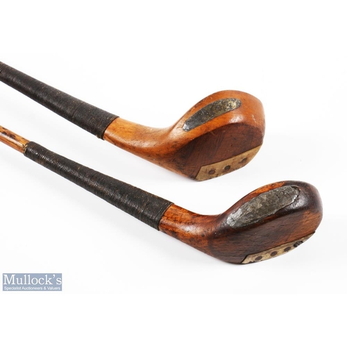 469 - 2x Scare neck drivers incl' a golden persimmon stamped J Winton and a light stained small head model... 