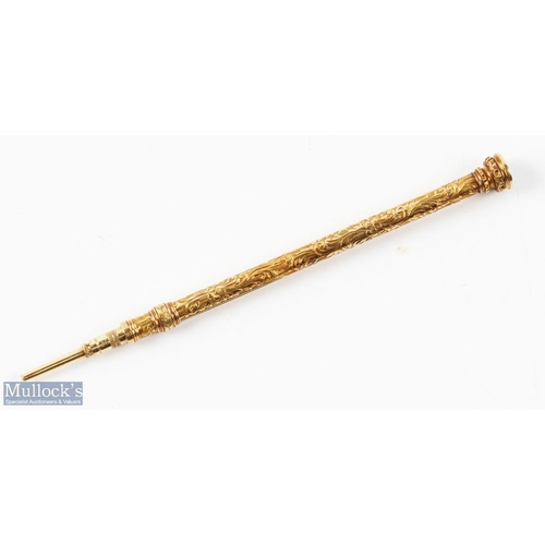 152a - 15ct Gold Sampson Morden Yellow Metal Propelling Pencil has no hallmark (this has been tested and is... 