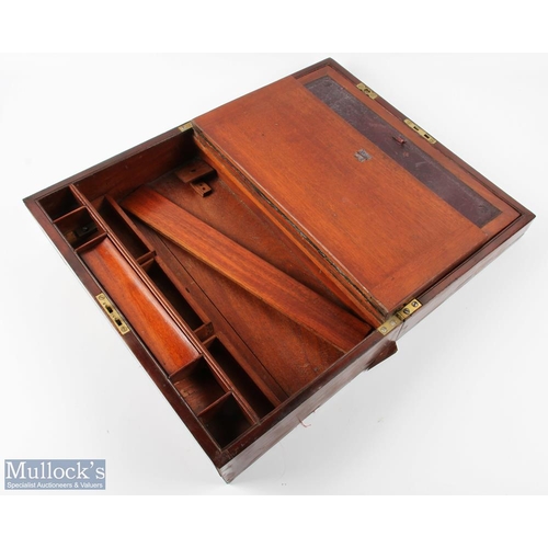 155 - Inlaid Writing box for restoration, with an album of film star postcards with printed signature, has... 