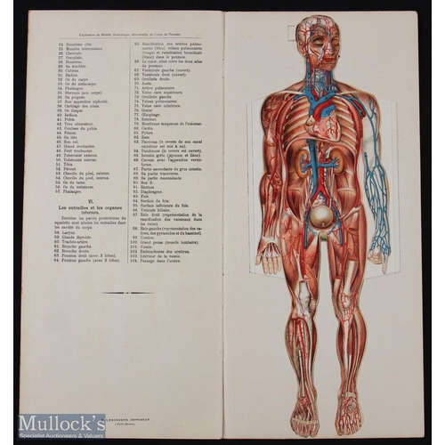 180 - Edwardian French printed anatomical books (2) titled 'Le Corps Humain Anatomie de la Femme and de L'... 