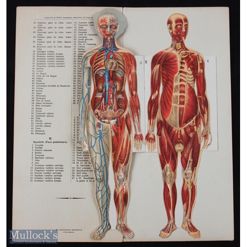 180 - Edwardian French printed anatomical books (2) titled 'Le Corps Humain Anatomie de la Femme and de L'... 