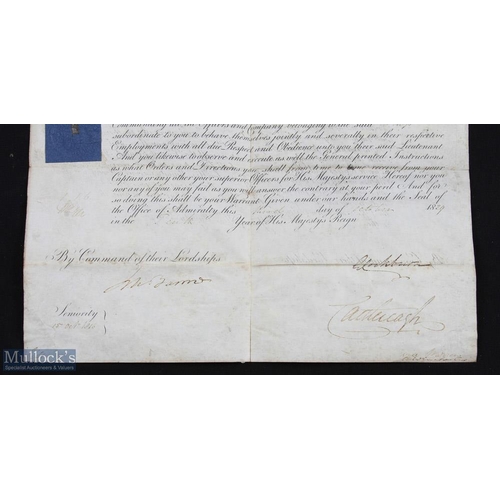 197 - Naval - HMS Victory partially printed document with ms insertions on a single leaf of vellum being a... 