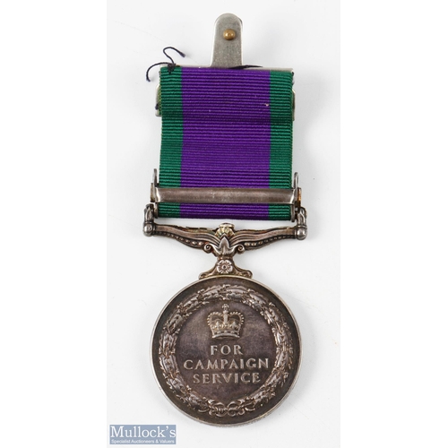 198 - EIIR Campaign Service Medal CSM & Northern Ireland Clasp and ribbon Sac P C Richardson (H8403402) RA... 