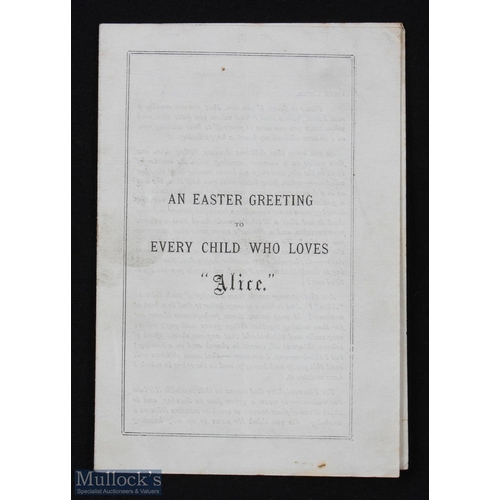 222 - 1875 1st Edition Lewis Carroll Alice in Wonderland - An Easter Greeting to every child who loves Ali... 