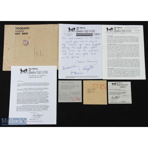 224 - 1968 Beatles Fan Club Letter No.11 with a photocopied welcome note from the Beatles in its original ... 