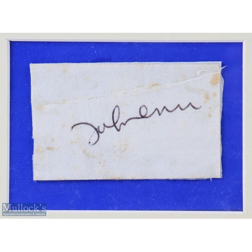 232 - Autograph - original John Lennon The Beatles Signature Sold at Live Aid c1985 - underneath b&w photo... 