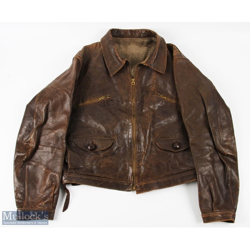 250 - WWII Original Model Erich Hartmann Leather Jacket (Luftwaffe) chest size 42