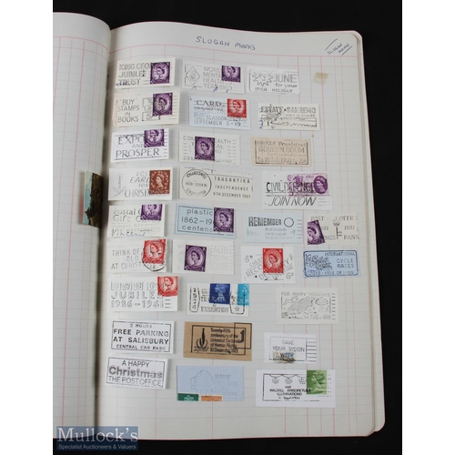 253 - Postal History - album of postal cancellations and meter stamps, postage advertising slogans etc man... 