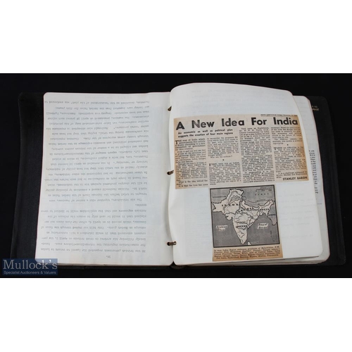 256 - India - album containing a wealth of press cuttings from 1939-1951 dealing with the political develo... 