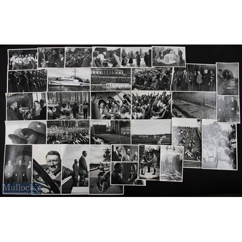 261 - Third Reich - Hitler Propaganda album containing a large qty of printed bw photographs showing vario... 