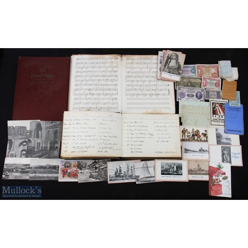 270 - Mixed Ephemera  - good selection including a high status military visitors' book c1938, an early19th... 