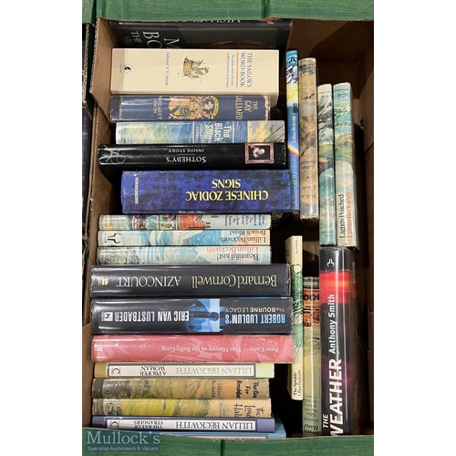 313 - Naval Book Selection - 5x cartons of novels on naval themes, includes titles by Richard Woodman, Dav... 