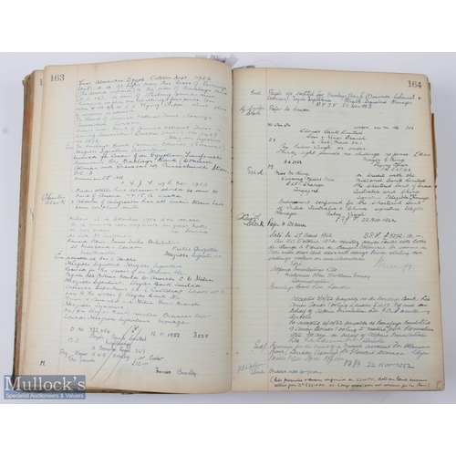 318 - Ledger - a fine manuscript ledger for a company based in London in the 1950s with considerable entri... 