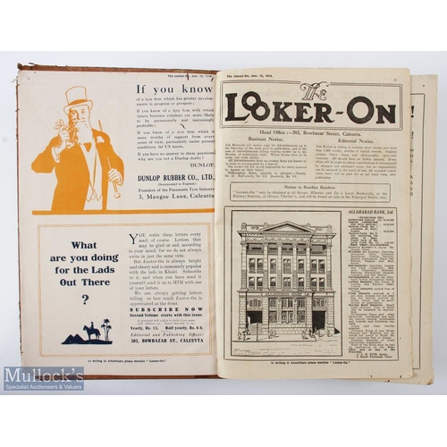 323 - India - WWI Interest 1918 Looker - On Bound Volume, a full year of bound newspapers published in Cal... 