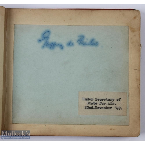 328 - Autographs - Military and Entertainment autograph book with a good selection of signatures of leadin... 