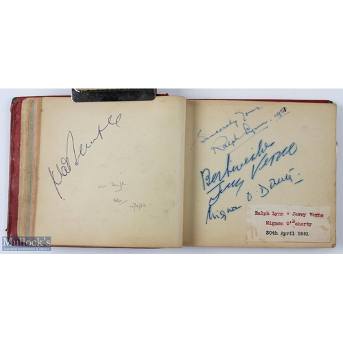 328 - Autographs - Military and Entertainment autograph book with a good selection of signatures of leadin... 