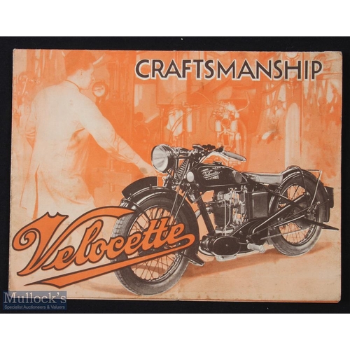 361 - Velocette For 1933 sales brochure - 4 fold out Brochure illustrating and 4 models from 248 to 348 cc... 