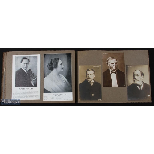 407 - Entertainment Autographs - Classical Musical Scrapbook of postcards - some Signed 12 double sided pa... 