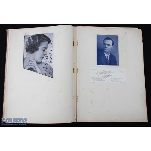 408 - Entertainment Autographs - Classical Musical Scrapbook of postcards - some Signed 14 double sided pa... 