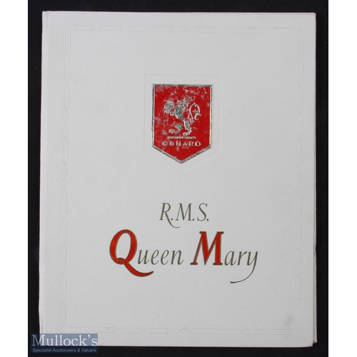 475 - My Voyage on RMS Queen Mary 1950s - Souvenir Publication for 1st Class Passengers - has 16 pictorial... 