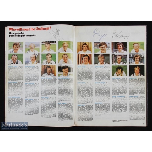 533 - Sport - Cricket - 'Cricket '73' brochure being a review of that season, signed by various cricketers... 