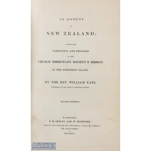 568 - New Zealand - An Account of New Zealand by William Yate. 1835 - 319 page book with 10 plates, detail... 