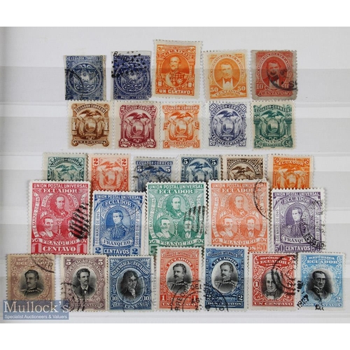 586 - Ecuador - Collection of 28 Postage Stamps. 1865-1907. Mixture of used and unused.