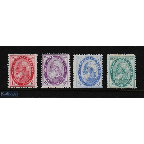 600 - Tonga - Collection of 4 unused featuring The King of Tonga 1886 - the Islands first issue