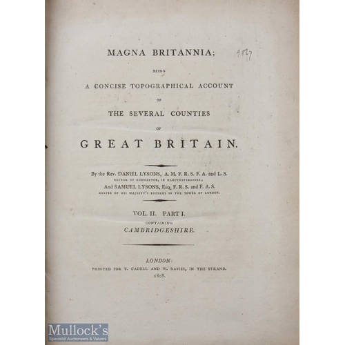 621 - Cambridgeshire by Samuel Lysons, Keeper of his Majesty's Records. 1808 book - A large 296 page book,... 