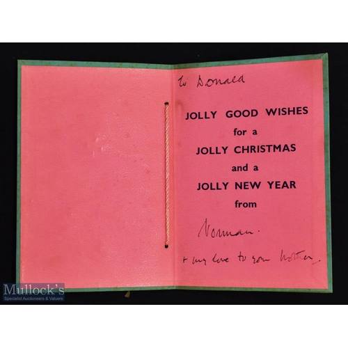 622 - Sir Norman Hartnell (1901-1979) The Queen's Dressmaker Signed handmade Christmas card signed 'Norman... 