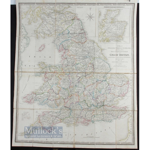 637 - Wyld's Map of England & Wales (Scotland in Insert) Published 1838 - It's entitled; 