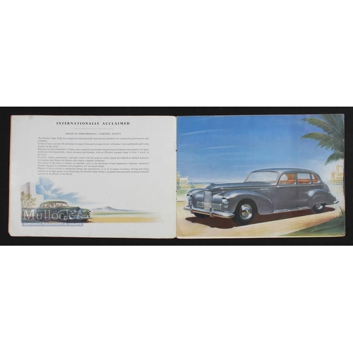 642 - Humber Super Snipe 1950 Sales Catalogue - very fine multicoloured 16 page Catalogue with 14 illustra... 