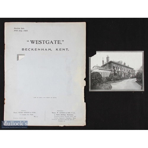 686 - Kent - Beckenham printed sales particulars for the sale of 'Westgate' a substantial property in Beck... 