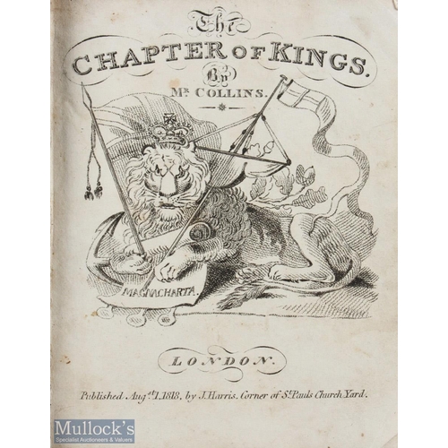 694 - Book - The Chapter of Kings (1818) by 'Mr Collins' with engraved illustrations throughout chroniclin... 