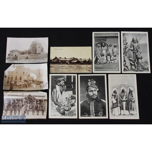 743 - India Postcards and Photographs to include postcards of soldier’s club Quetta, Maharaja of Jeypore, ... 