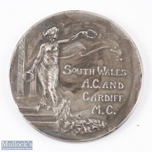 94 - 1912 Silver Token South Wales Athletic and Motor Club Cardiff, within its original case HB Crouch & ... 