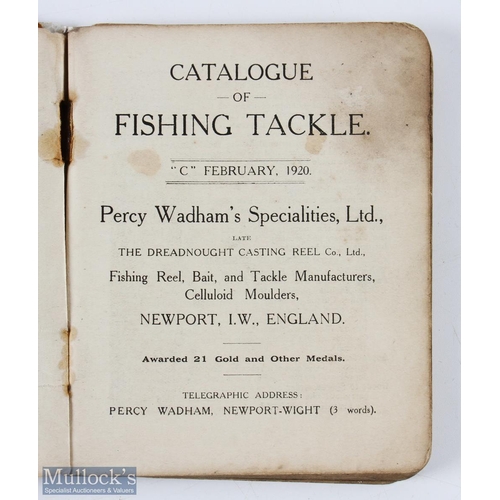 1095 - Catalogue: Percy Wadham Specialities IoW Feb 1920 Anglers Guide, 170 page pocket edition, clean inte... 