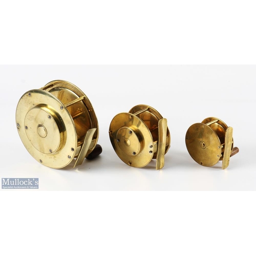 141 - Unnamed brass crank wind reel 2.5