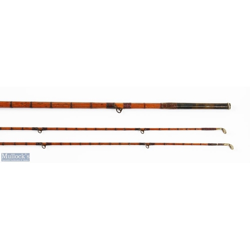 157 - A rare Hardy Alnwick split cane fly rod 11' 2pc with spare tip, No 20321 (1894), brass sliding reel ... 