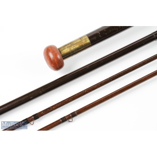 170 - Turnbull, Princes Street, Edinburgh, salmon fly rod, 480 Patent Victoria No 9421, 17' 3pc with spare... 