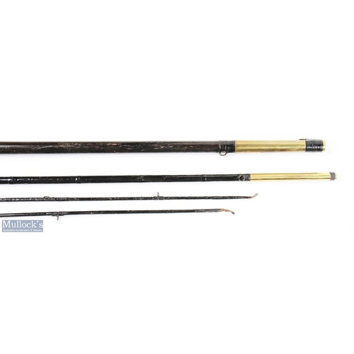 171 - Gowland & Co Maker, 3-4 Crooks Lane, London Bridge, ebonised fly rod 12' 3pc with spare tip, brass s... 