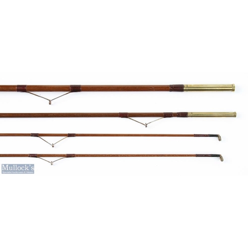 173 - An unusual rod by Edgington, London: greenheart brook fly rod, 7' 6