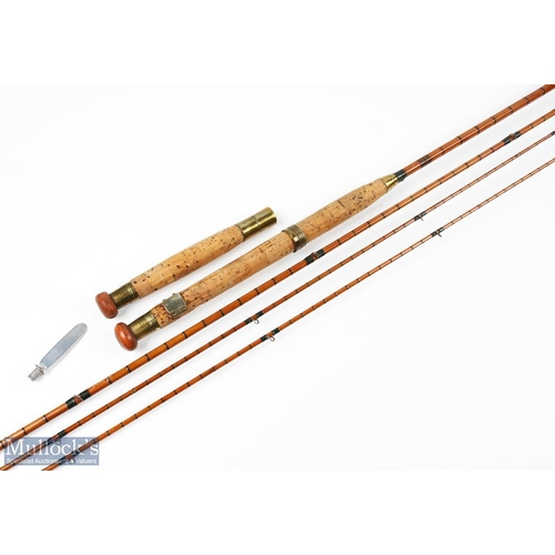 176 - J J S Walker Bampton Alnwick split cane trout/light salmon fly rod No 8531, 11' 3pc, with spare tip,... 