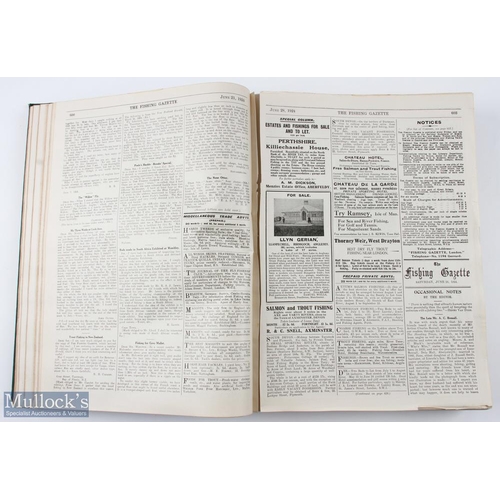 191 - 1924 The Fishing Gazette, a half year January to June bound volume of magazines, in fair to good con... 