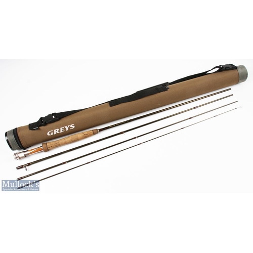 35 - Grey's Alnwick XF2 Streamflex carbon fly rod nymphing 10' 4pc line 3#, double alloy uplocking reel s... 