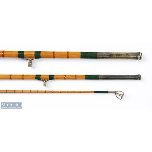 484 - J J S Walker-Brampton Alnwick steel centred split cane pike rod No 14606 11' 6