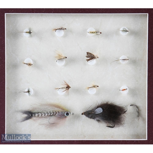 522 - Davy Wotton Selection of Framed Flies, to include a Shad lure fly, Mouse lure and a selection May fl... 