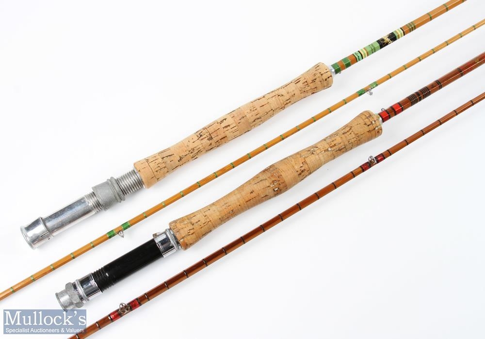 Allcocks The Colonel split cane fly rod 9' 2pc alloy down locking reel  seat, red agate butt/tip ri