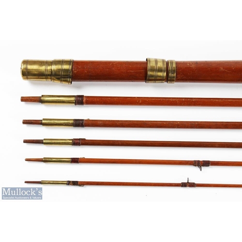 154 - Rare and unusual multi section greenheart fly rod 8' 10